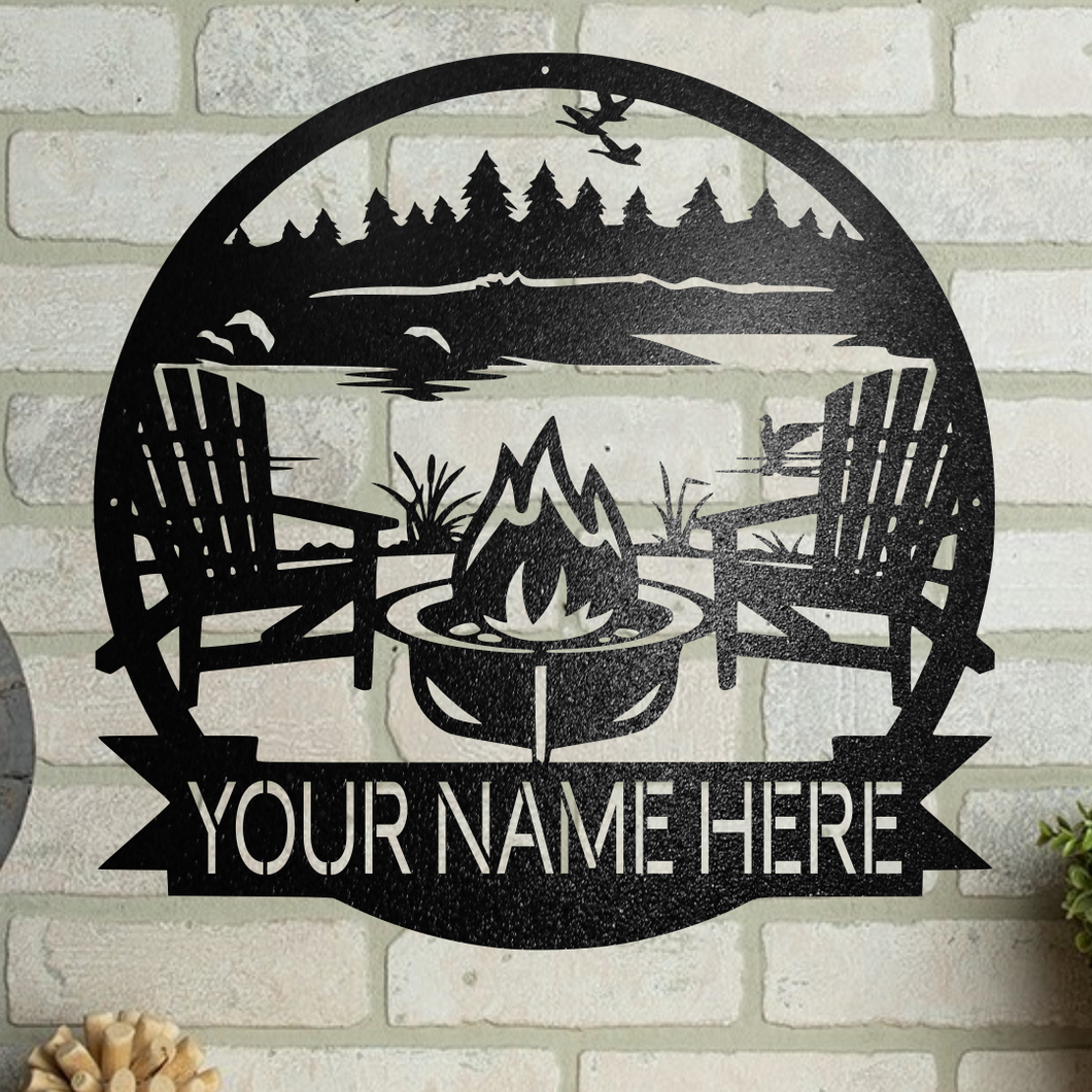 Personalized Campfire Monogram