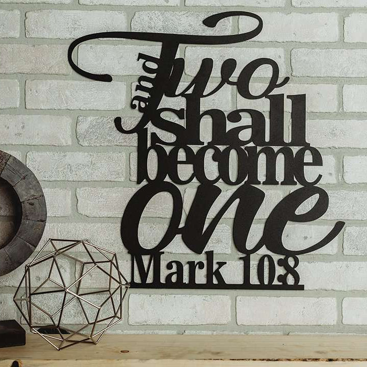 And Two Shall Become One Sign - Christian Wall Decor | Metal Shack ...